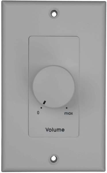 25W IN-LINE VOLUME CONTROL SINGLE GANG DECORA STYLE , WHITE